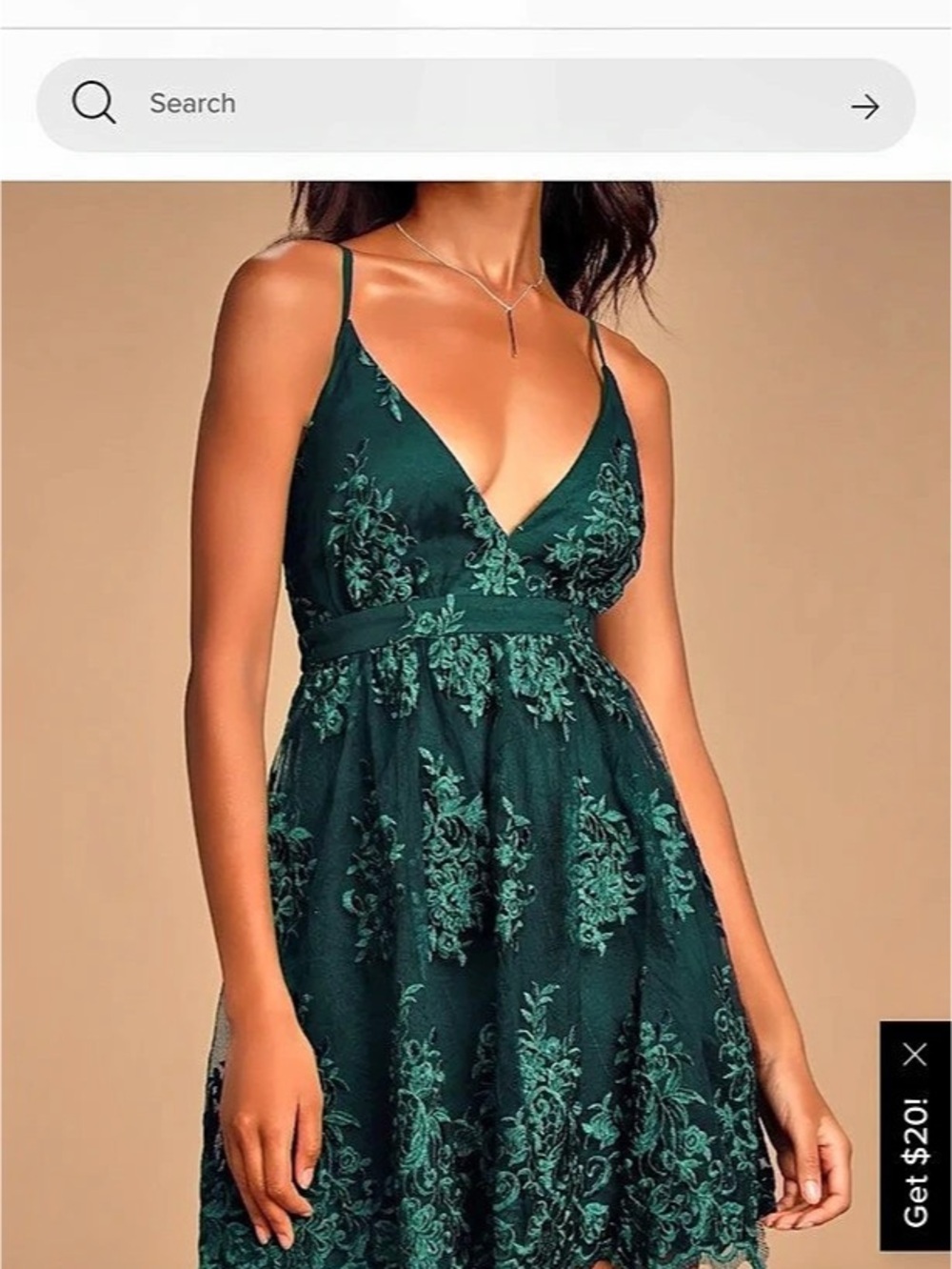 Lulus A Love To Remember Emerald Green Lace Backless Skater Dress